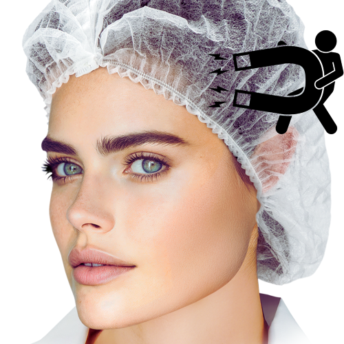 Czepek wykrywalny przez detektor metalu