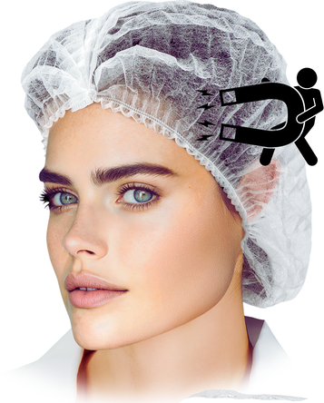 Czepek wykrywalny przez detektor metalu